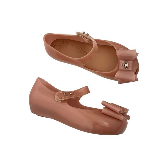 Vivienne Westwood x Mini Melissa Mary-Jane Orb ballet flats Size 11 Girl Pink - Picture 1 of 10